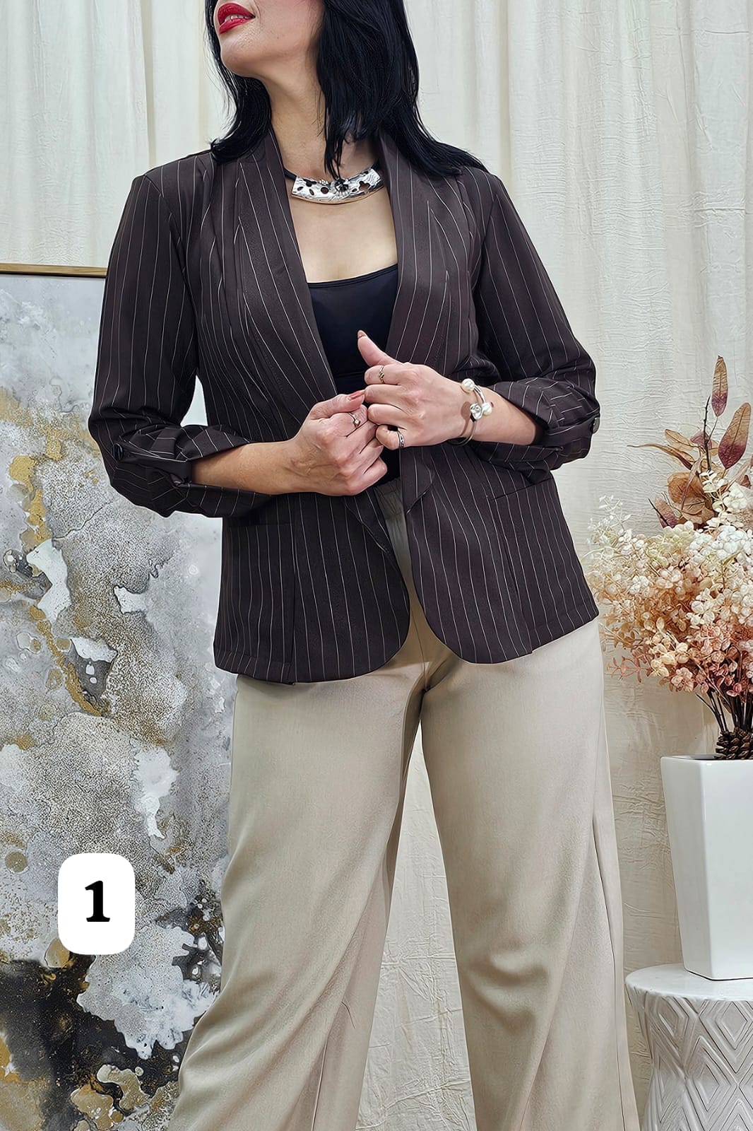 Blazer sastrero Rayado Sol