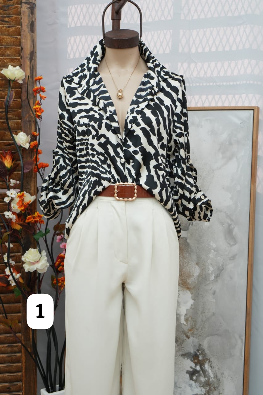 CAMISA SATEN PREMIUM ESTAMPADO M/L EMI