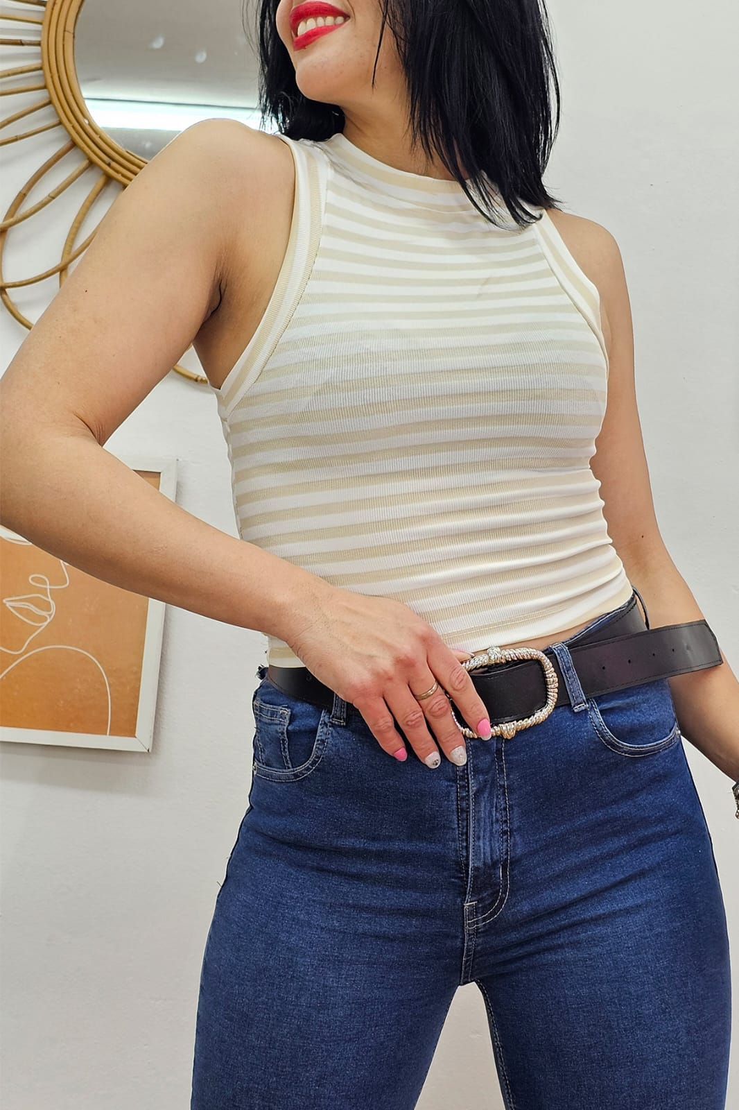 Musculosa básica morley Rayado ebba