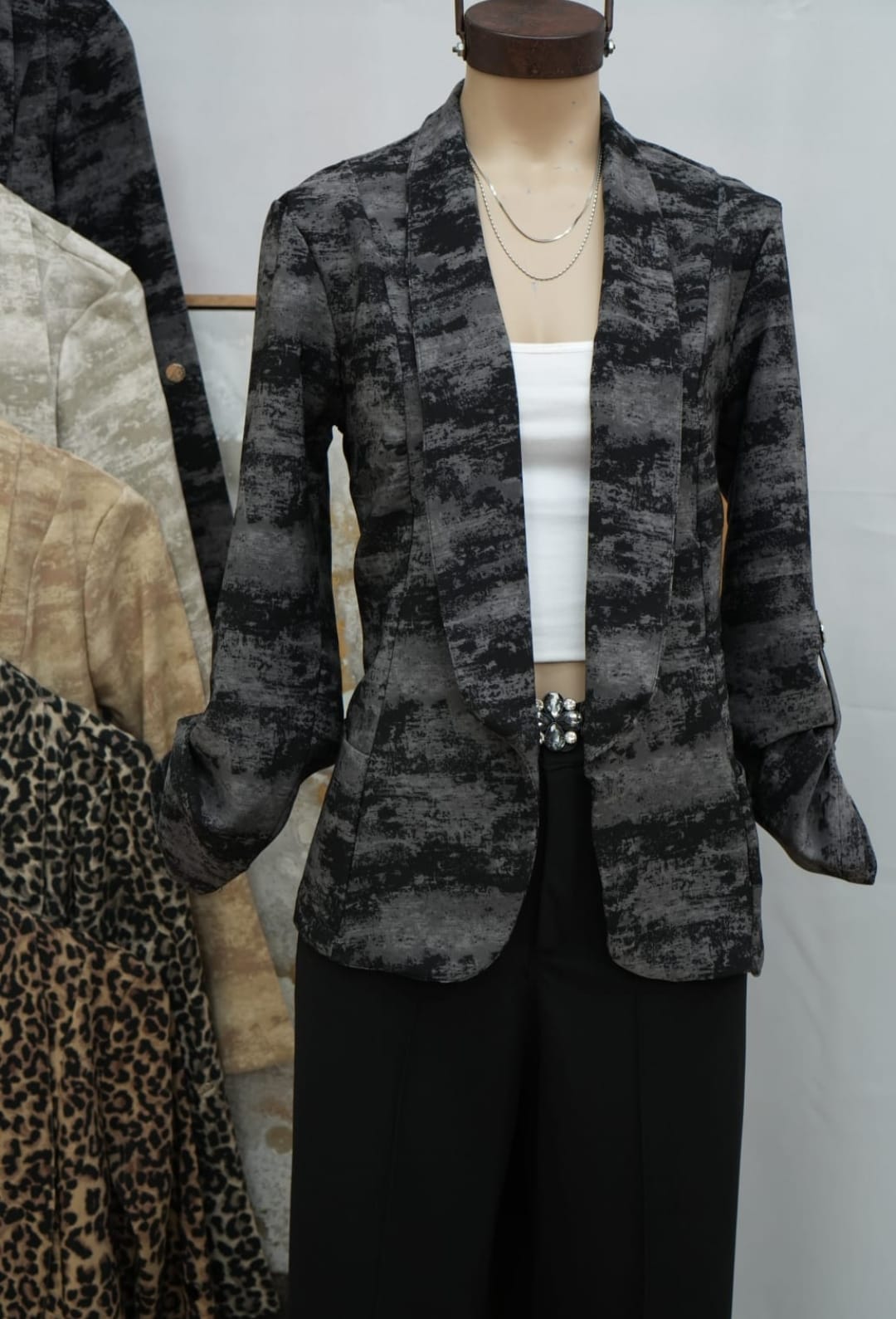 Blazer sastrero animal print Anny