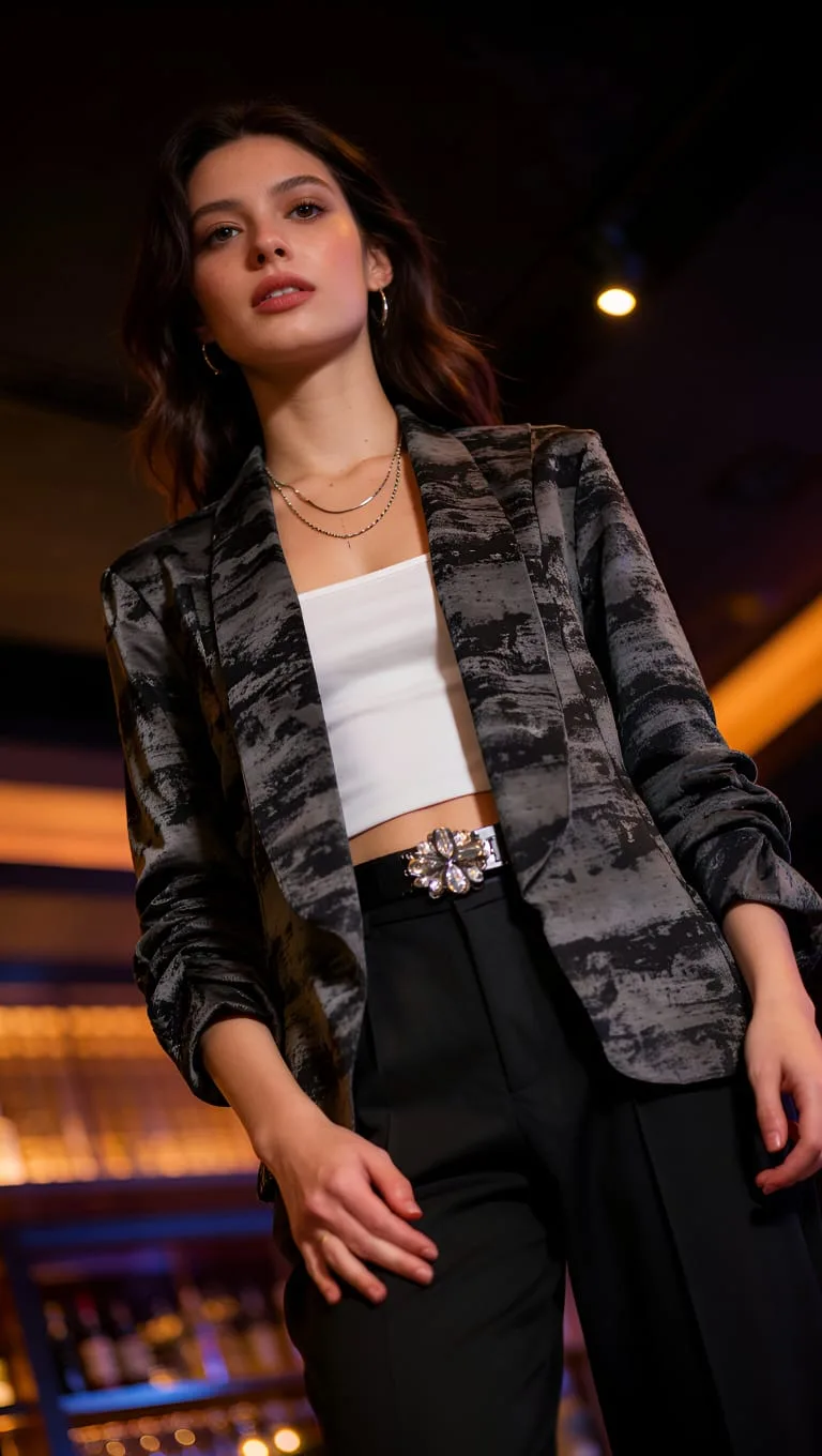 Blazer sastrero animal print Anny