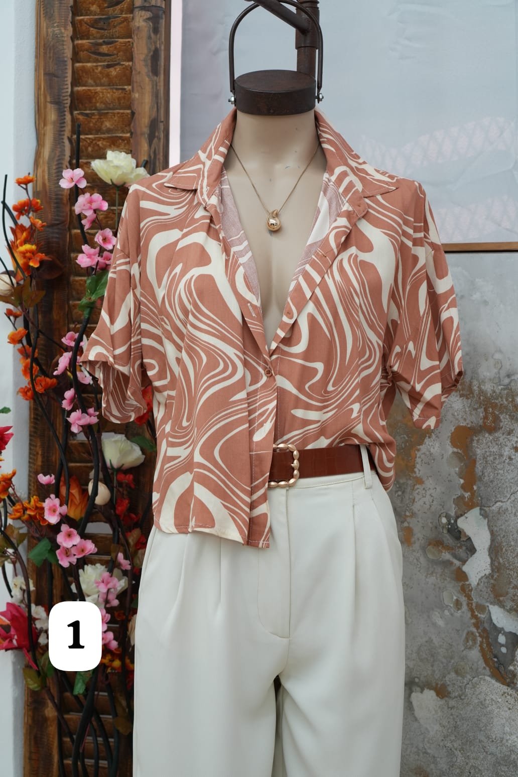 Camisa corta hawaiana fibrana estampada Frida (PARTE 2)