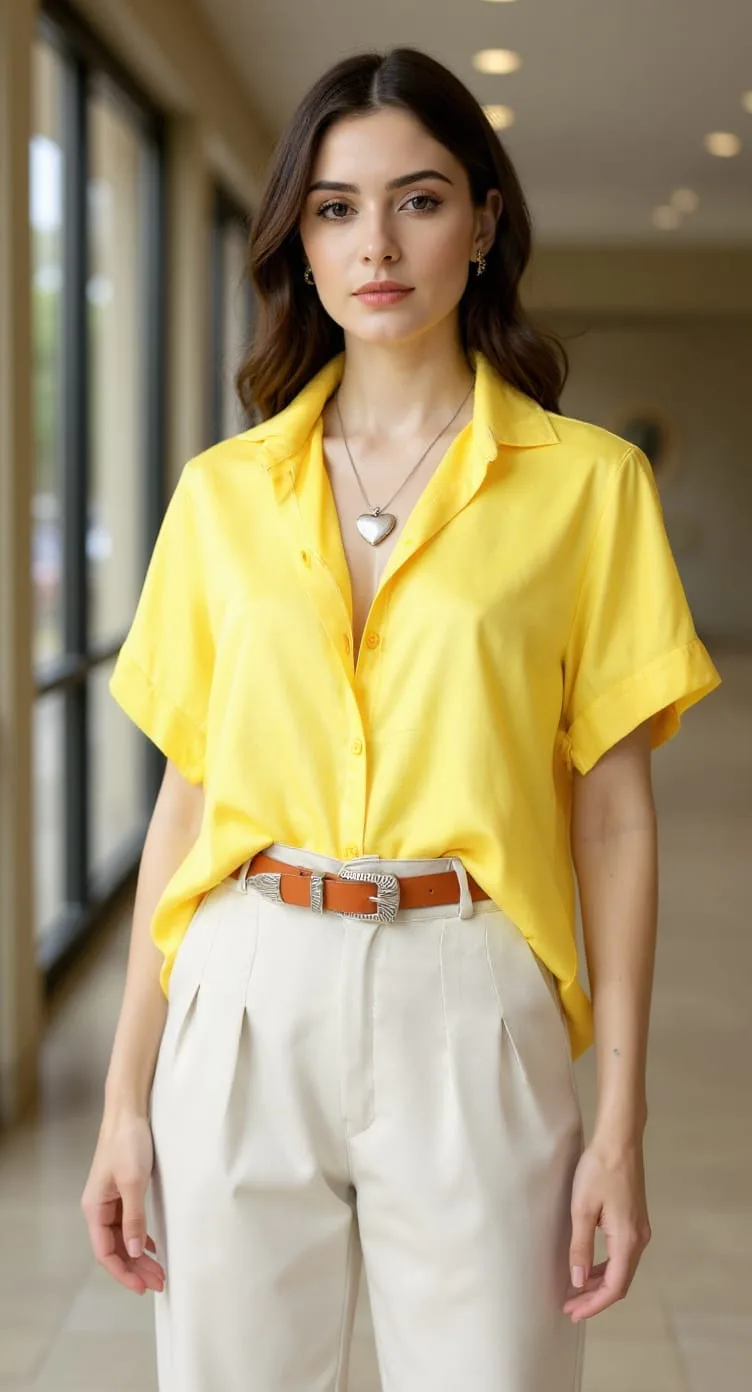 Camisa fibrana h/caido sin bolsillo con pinzas atras