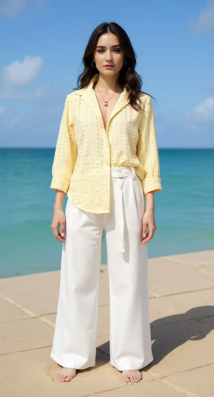 Camisa clasica manga 3/4 Yudissa.