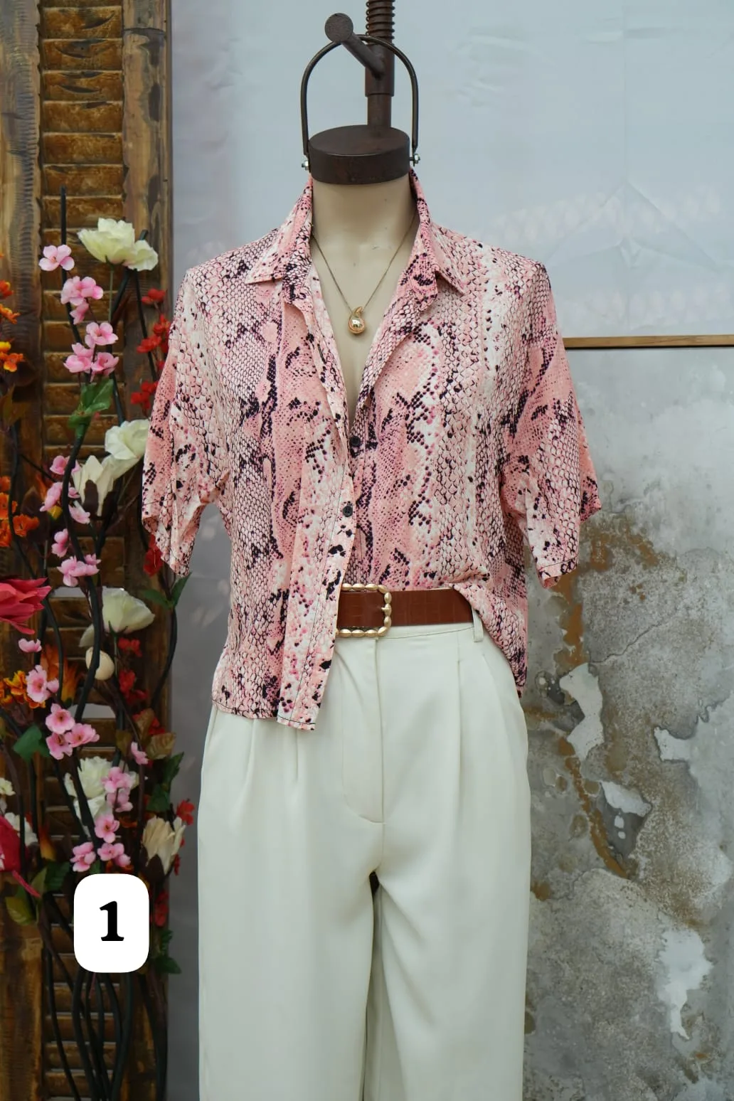 Camisa corta hawaiana fibrana estampada Frida (PARTE 2)