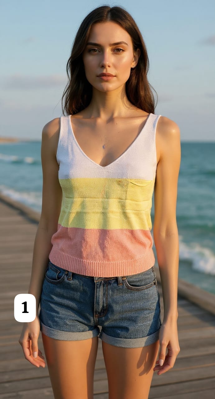 Musculosa hilo rayado