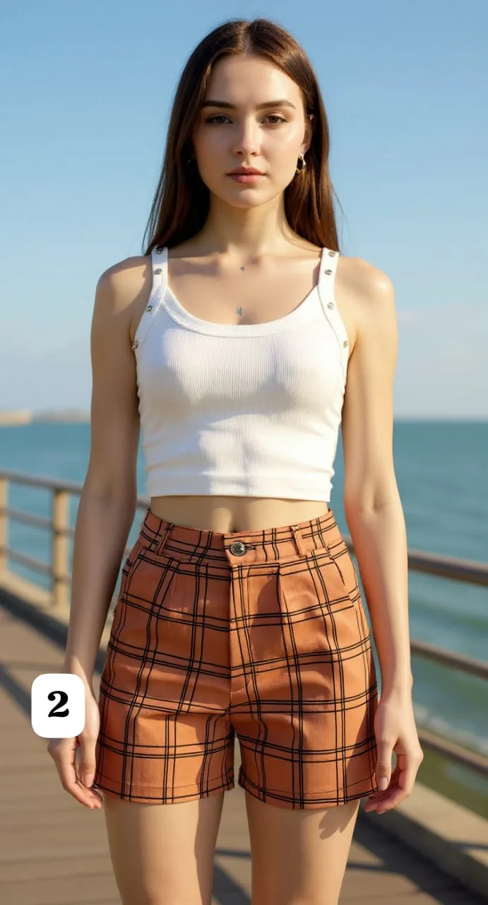 Short bengalina estampado sastrero Lety.(PARTE 1)