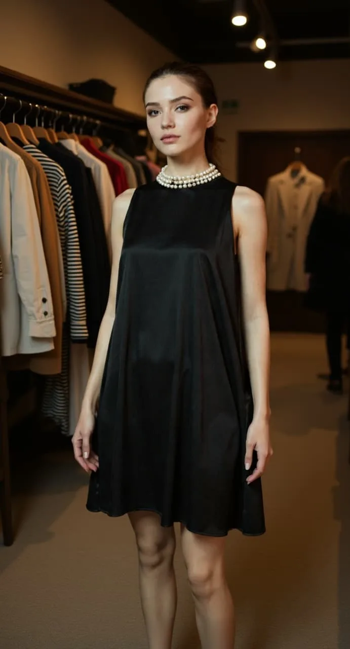 Vestido musculosa de saten liso con lazo atras isabela