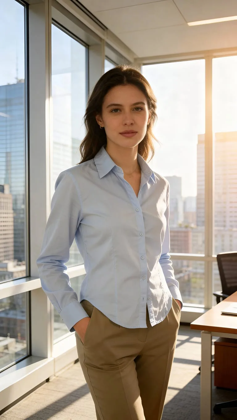 Camisa poplín con pinzas manga larga naiara