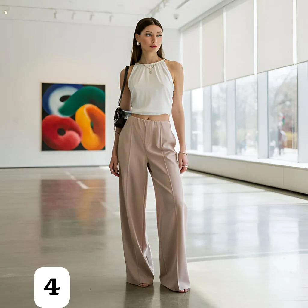 Pantalón de crep con elastico 2 pinzas y bolsillo