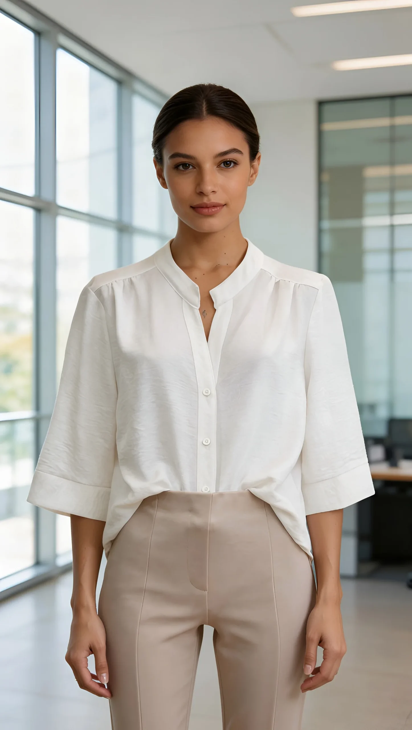 Camisa cuello mao de cey brilloso Roxy