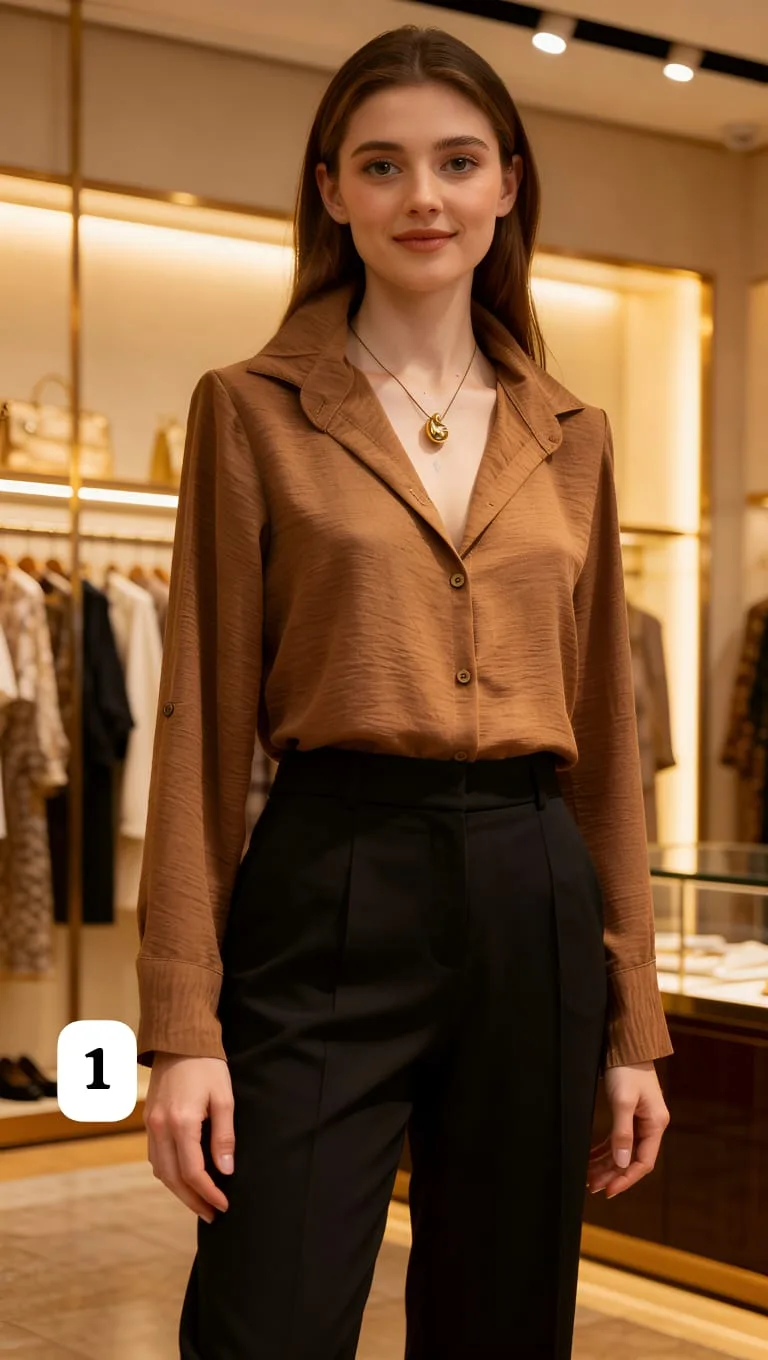 Camisa clasica de cey manga larga puño ancho 2 botones Sephora