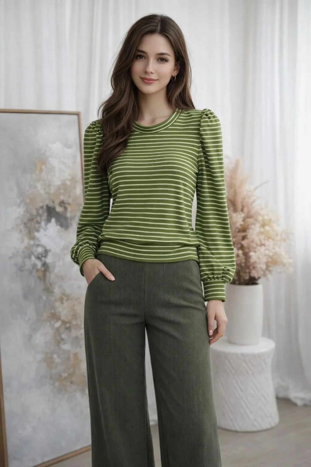 Blusa darlon manga princesa con moño atrás