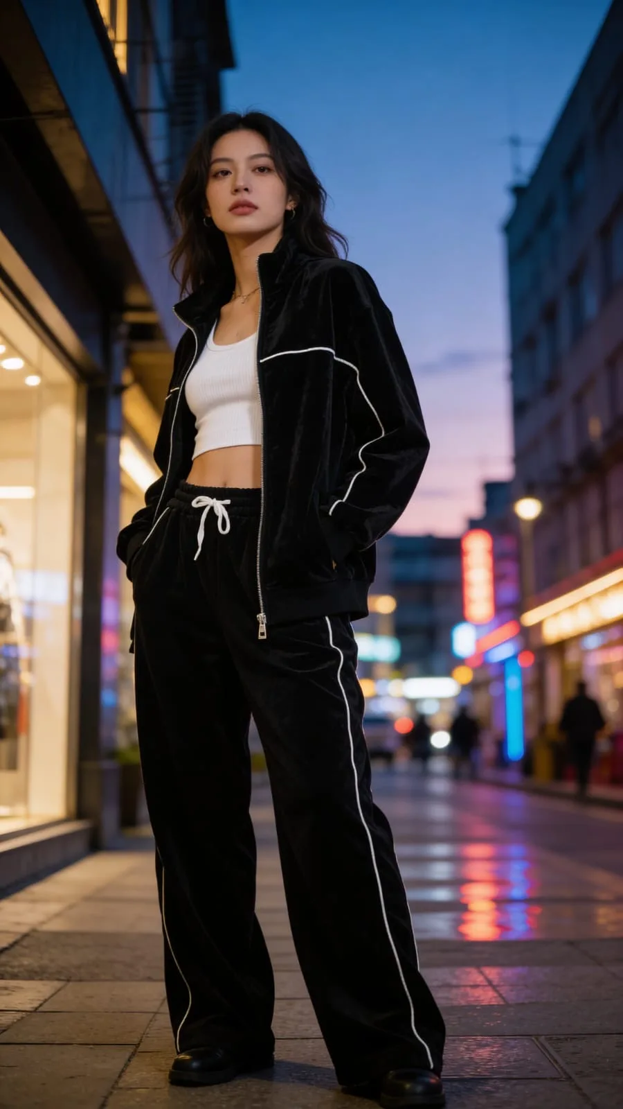 Alternative view of Pantalón darlon 2 líneas a los costados Wanda