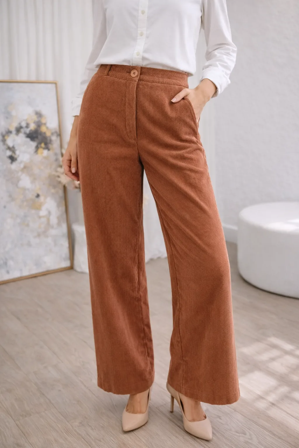 Alternative view of Pantalón bota ancha se corderoy sin pinzas Franchesca