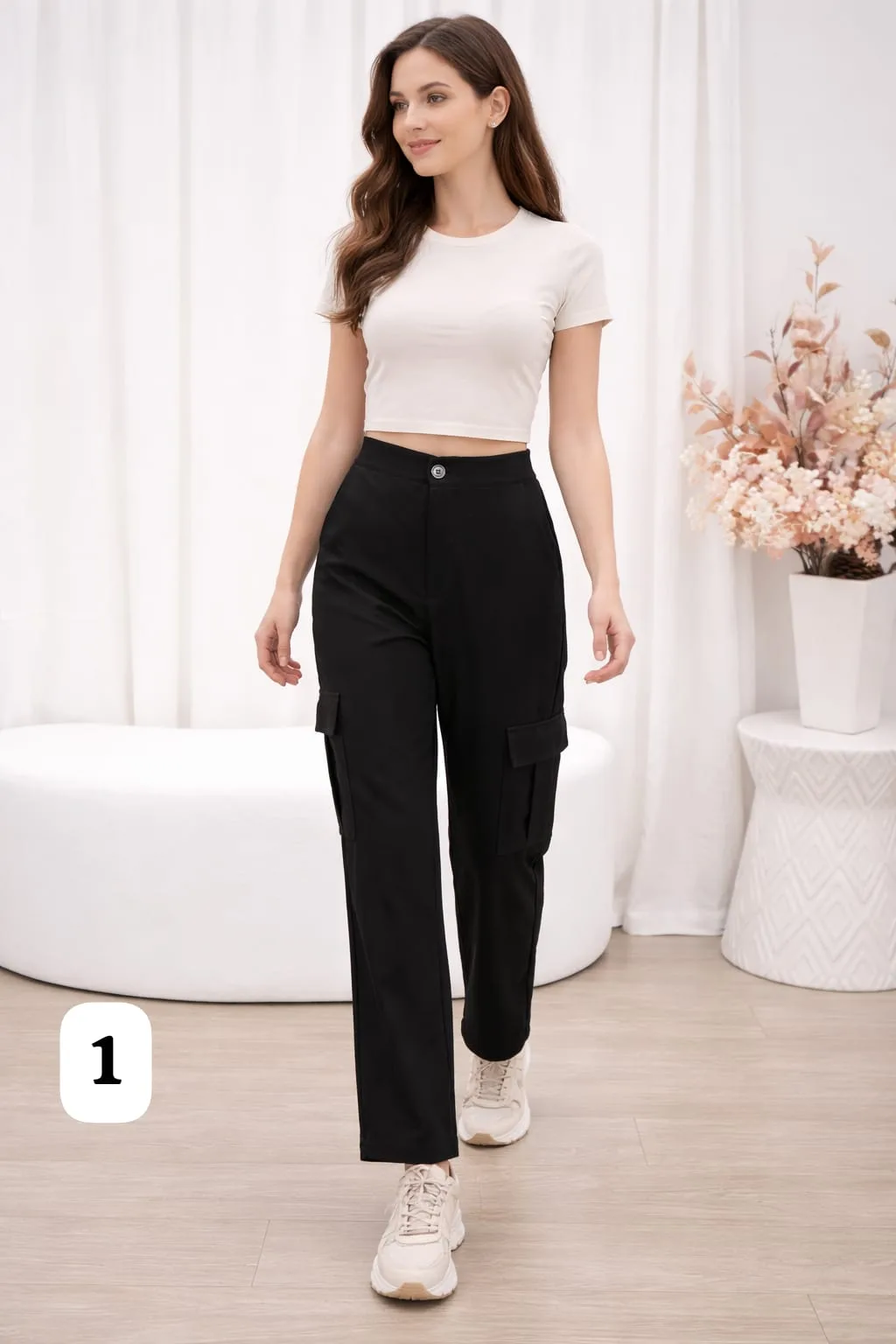 Pantalon cargo tela sastrera