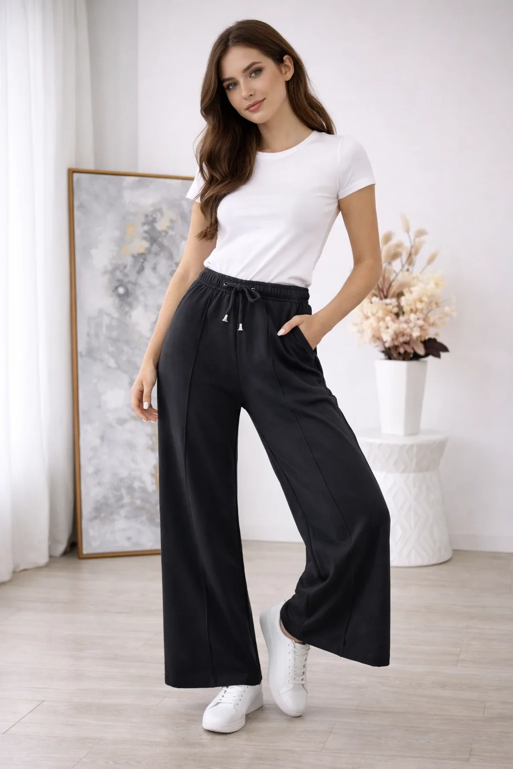 Pantalón de darlon Liso con cordón y puntera samanta