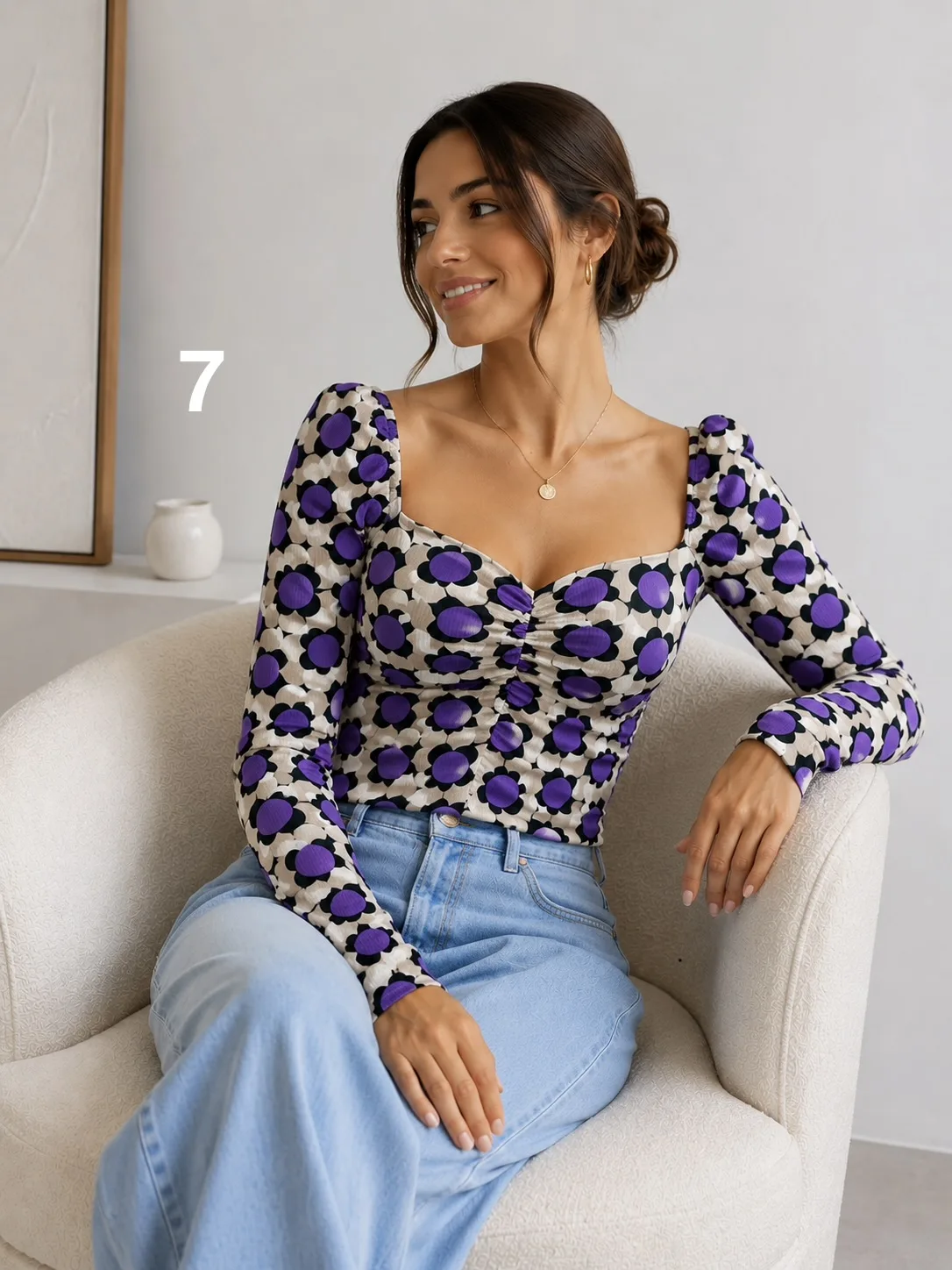 Remera manga larga con frunce adelante Ortiz - Imagen 3