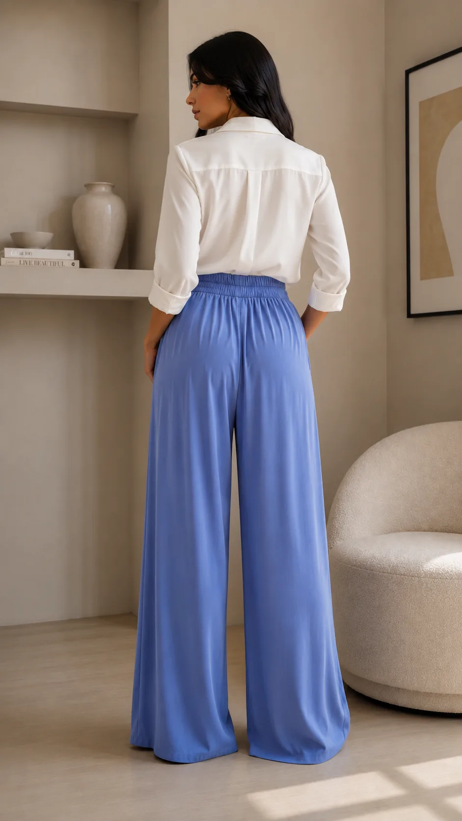 Alternative view of Pantalón sastrero Lena con elástico atrás y bolsillo Ammi