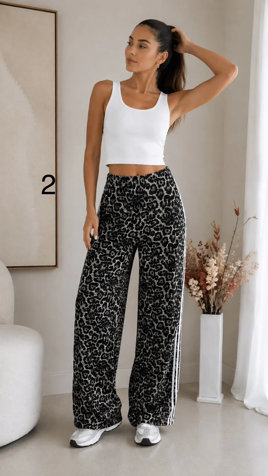 Alternative view of Pantalón con elástico 3 líneas Morley Print Adeline