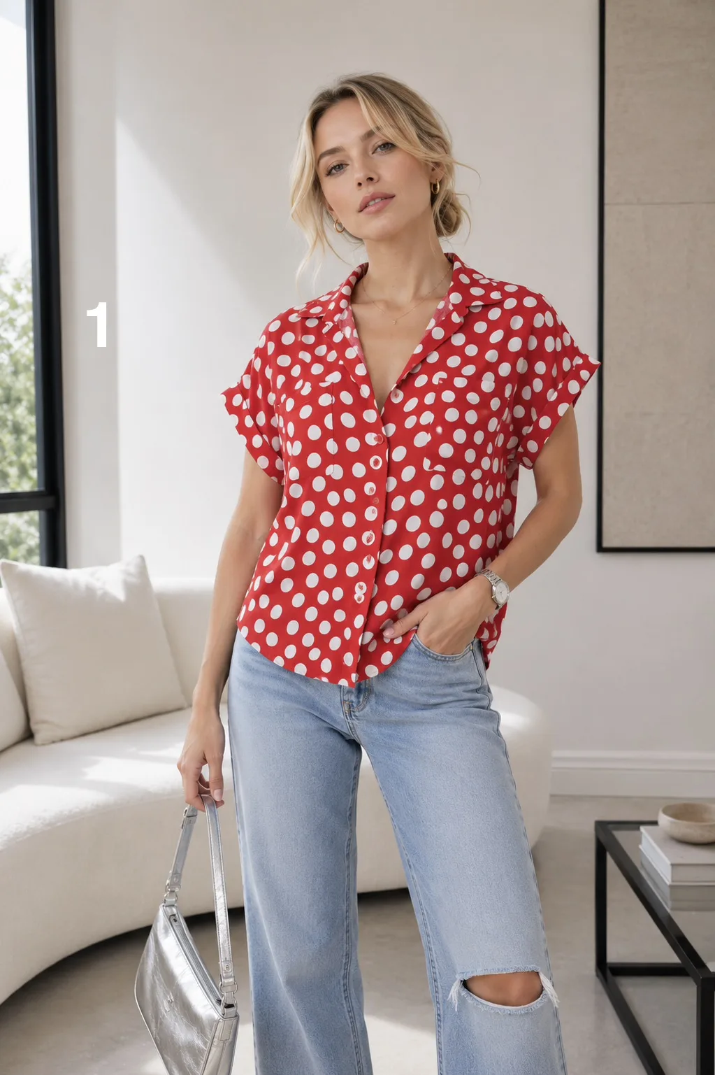 Camisa tela Fibrana manga china Aby
