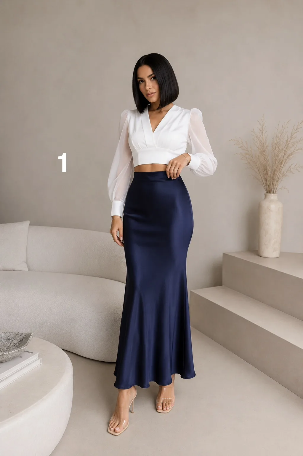 Pollera satén liso SURY