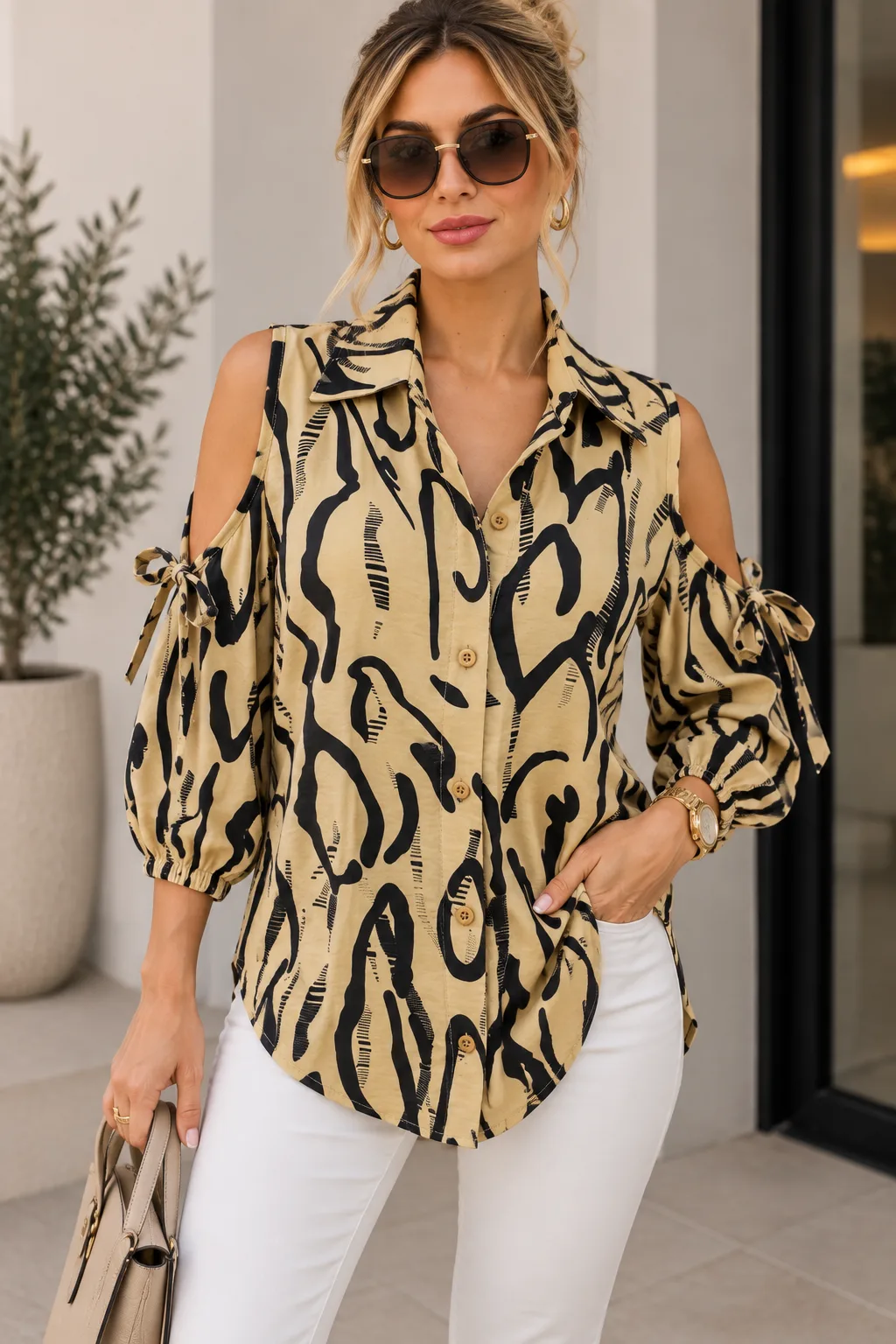 Camisa hombro descubierto TELA EMILIA