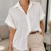 Camisa de lino overzise hombro caído HILEY - Gaby Chic (foto 3)