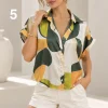 Camisa manga caída satén estampado MILO - Gaby Chic (foto 5)