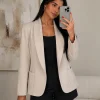 Blazer entallado ALO RAYÓN Sakura (tela opaca) - Gaby Chic
