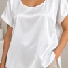 Blusa manga china con tajo a los costados de satén liso Premium DAI - Gaby Chic (foto 2)