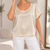 Blusa manga china con tajo a los costados de satén liso Premium DAI - Gaby Chic (foto 3)